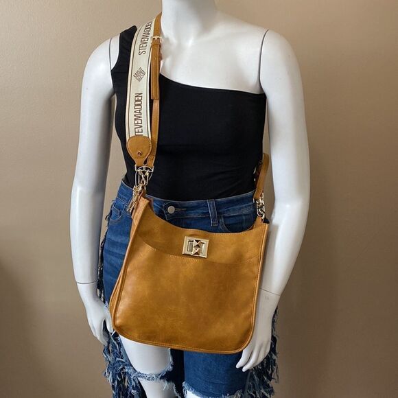 NWT Steve Madden (bingrid) Saddle Crossbody - Chestnut - Picture 12 of 15